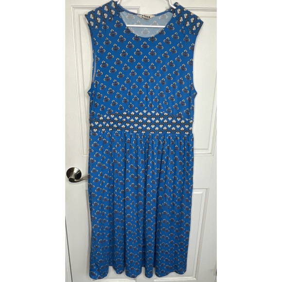 Boden Dresses & Skirts - Boden Women's Thea Sleeveless Midi Dress Sz 16/18 Stretch Boho Twin Print Preppy